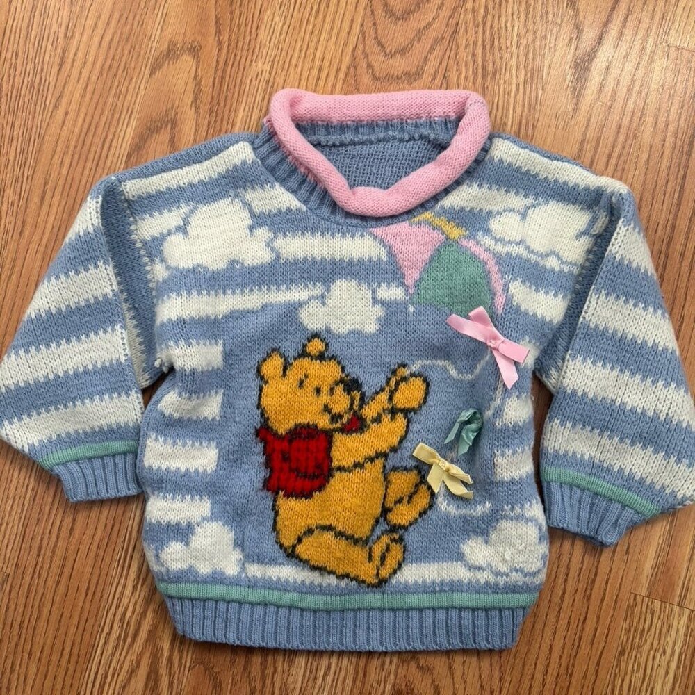 Vintage Winnie the Pooh toddler baby girl sweater